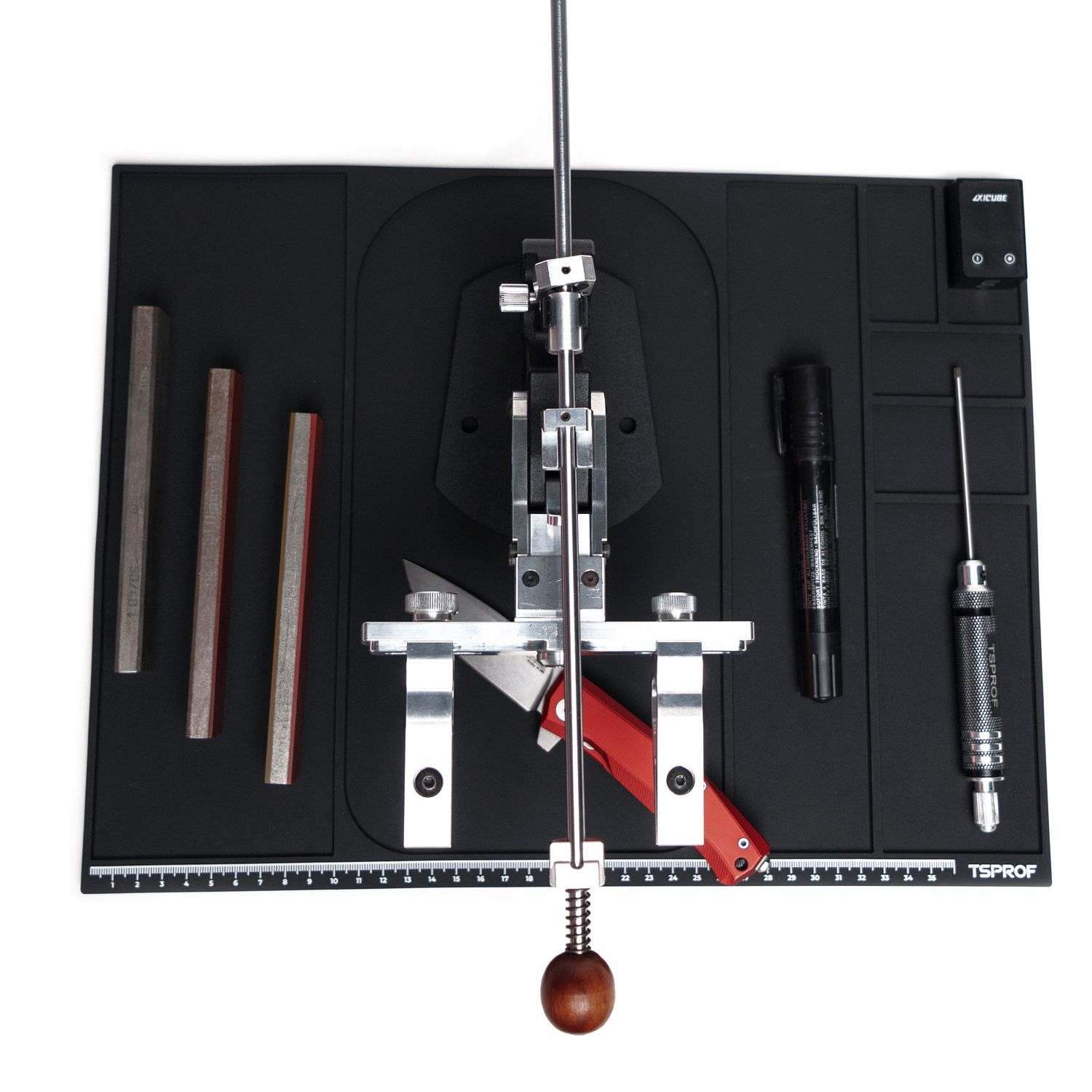 Коврик TSPROF для сборки, разборки, заточки ножей (графит)